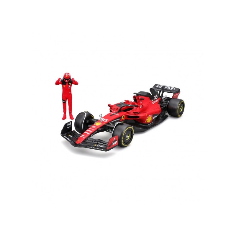Burago 1:24 Formula F1 - Ferrari Racing F1 SF-23 (with driver figure) Charles Leclerc