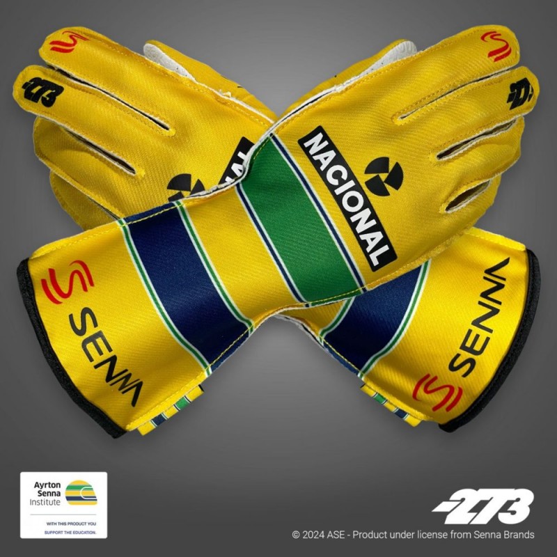 -273 x AYRTON SENNA DRIVING GLOVE Yellow