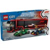 Lego City F1® Truck with RB20 & AMR24 F1 Cars 1086 pcs