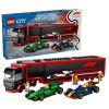 Lego City F1® Truck with RB20 & AMR24 F1 Cars 1086 pcs