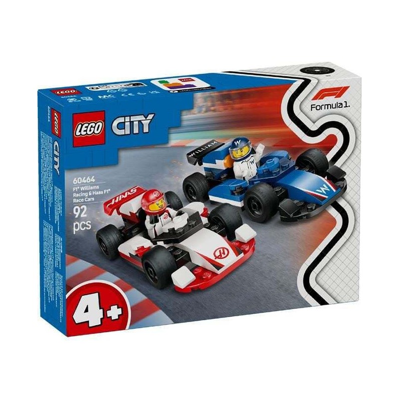 Lego City F1® Williams Racing & Haas F1® Race Cars 92 pcs