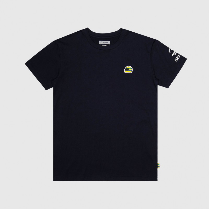 Ayrton Senna Helmet T-shirt Blue