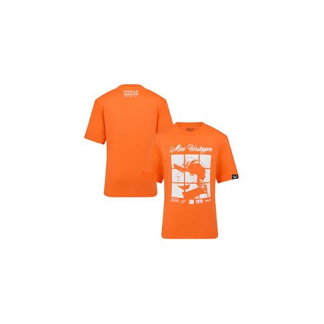 Red Bull Racing Kids Max Verstappen Puzzle T-shirt Orange