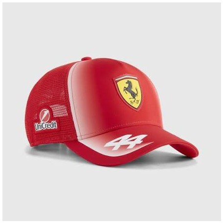 Scuderia Ferrari F1 2026 Lewis Hamilton 44 Trucker Cap Red