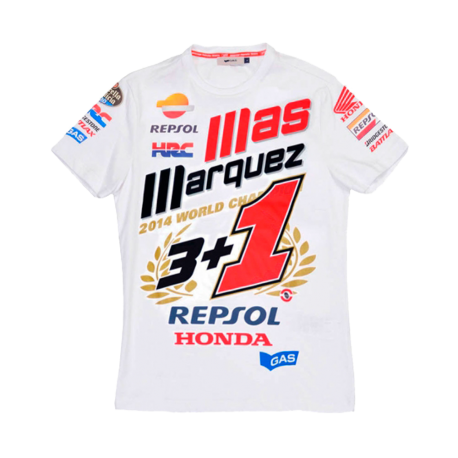 Marc Marquez 93 Limited Edition T-shirt Word Champion 3+1 White