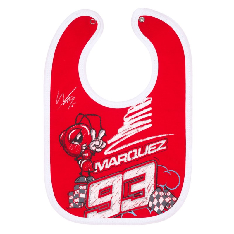 Marc Marquez 93 Baby Bib Ant Red