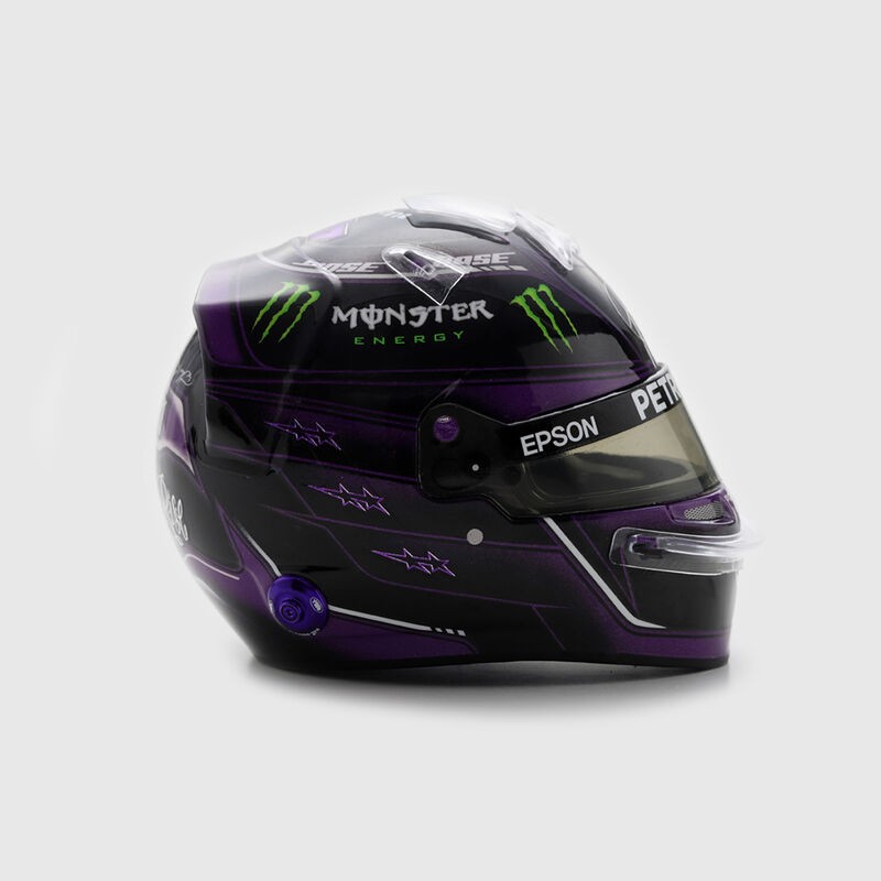 Mercedes Amg F1 Team Lewis Hamilton Mini Helmet 2020 Black Purple - f1gp.gr