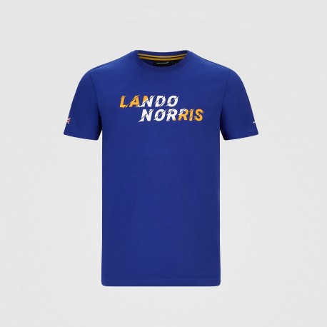 MCLaren Lando Norris Kids Fan T-Shirt Blue