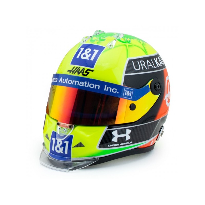 Mick Schumacher helmet 2021 Scale 1/2 Yellow / Green