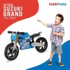 Official Suzuki Grand Prix Wooden Balance Bike Kids Blue/White Blue
