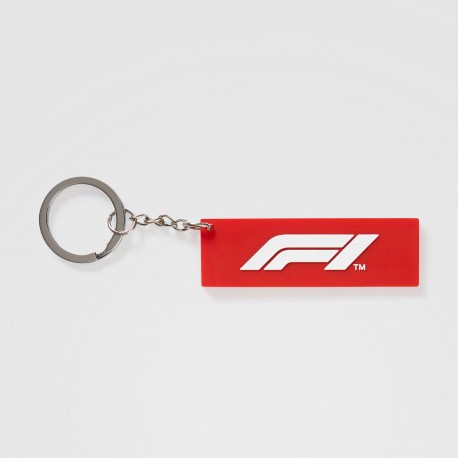 F1 Tech Collection Logo Keyring Rubber Red
