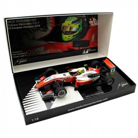 Mick Schumacher Dallara Mercedes F317 Prema Racing Formula 3 Scale 1:18 White/Red