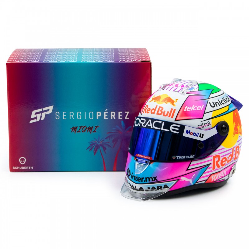 Sergio Pérez Red Bull Racing helmet Formula 1 Miami GP 2022 Scale 1/2