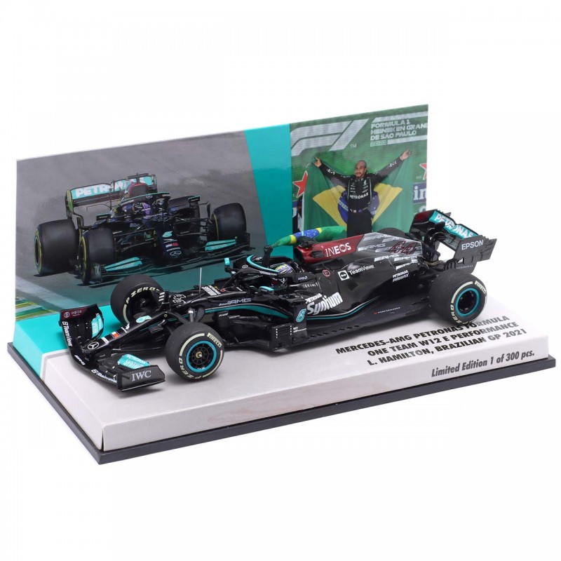 Lewis Hamilton Mercedes AMG Petronas W12 Formula 1 Winner Brazil GP 2021 Limited Edition 1/43