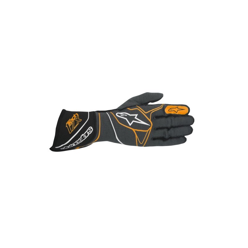 ALPINESTARS TECH-1 ZX GLOVES BLACK ANTHRACITE/FLUO ORANGE