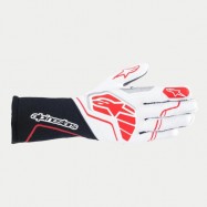TECH-1 ZX V4 GLOVES FIA/SFI WHITE BLACK RED