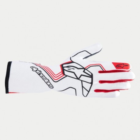 TECH-1 RACE V4 GLOVES FIA/SFI WHITE RED