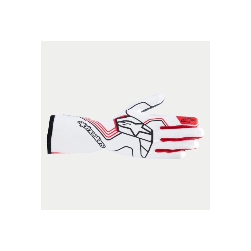 TECH-1 RACE V4 GLOVES FIA/SFI WHITE RED