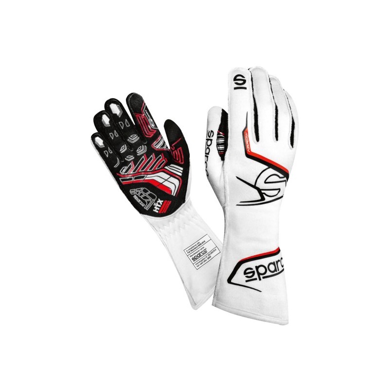 SPARCO ARROW WHITE/RED FIA DRIVER GLOVE