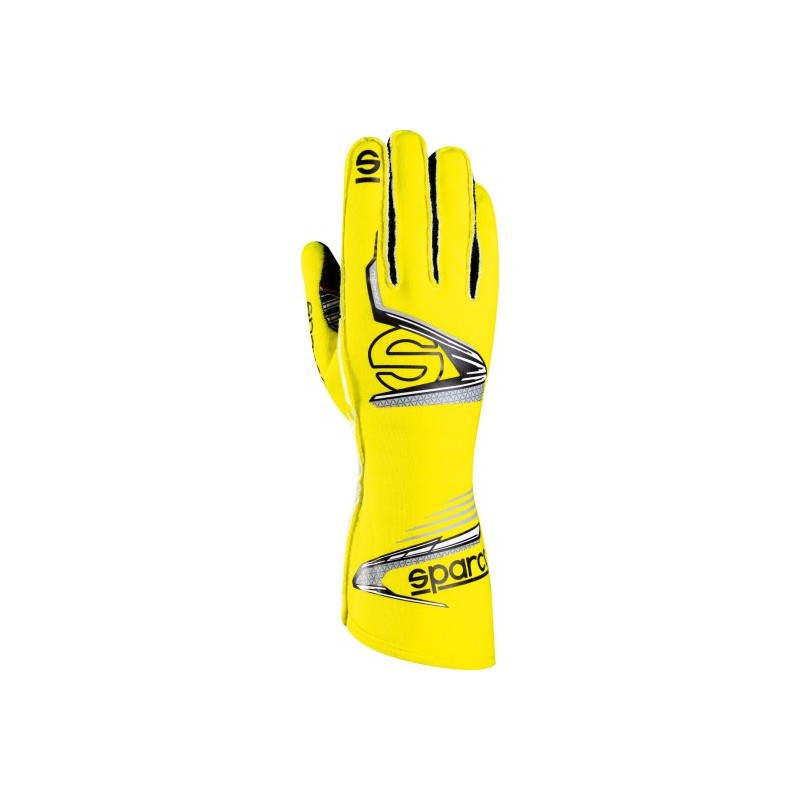SPARCO ARROW FIA PILOT GLOVE YELLOW/BLACK