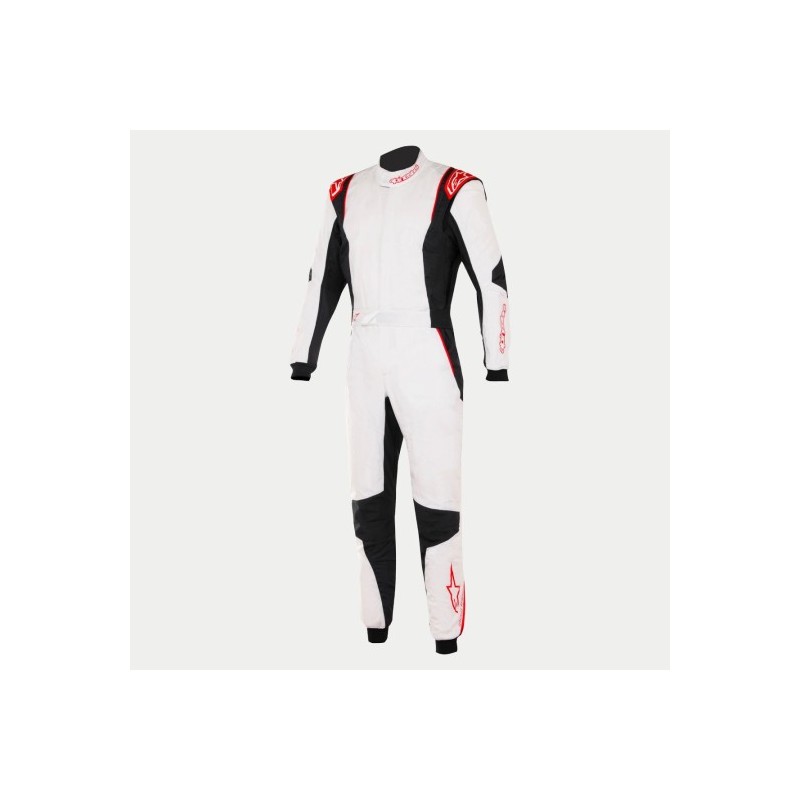 GP TECH V4 FIA RACING SUIT WHITE BLACK RED