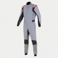 HYPERTECH V3 FIA MID RACING SUIT GRAY BLACK FLUO RED