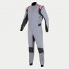 HYPERTECH V3 FIA MID RACING SUIT GRAY BLACK FLUO RED