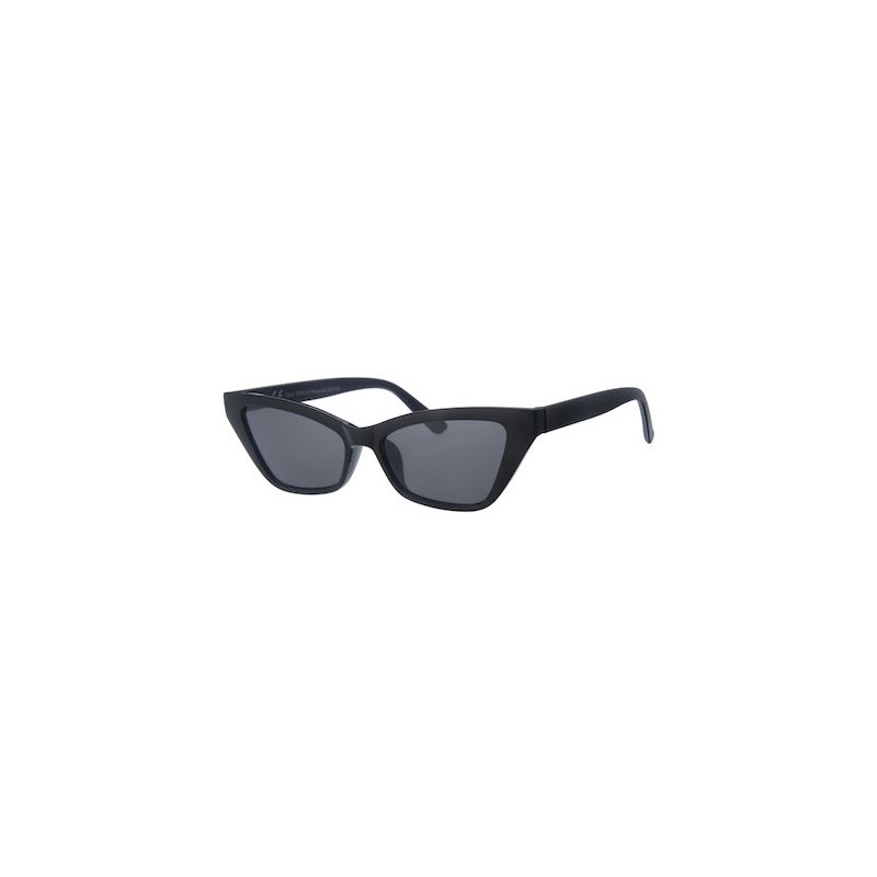 SUNGLASSES WOMEN BLACK FRAME SMOKE SOLID LENS