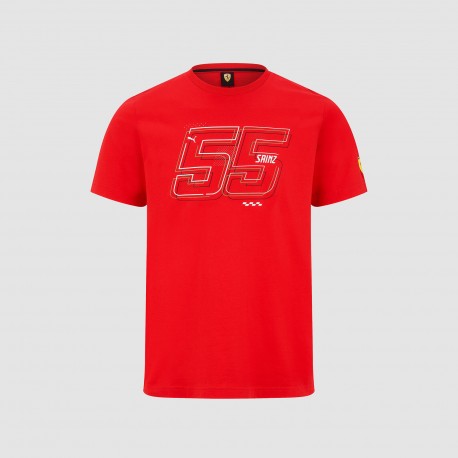 Scuderia Ferrari F1 Team Carlos Sainz 55 Red T-Shirt