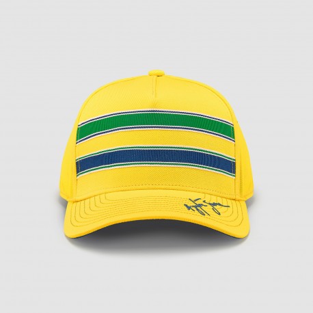 Ayrton Senna Stripe Cap Yellow