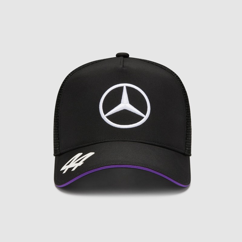 Mercedes-AMG F1 2024 Lewis Hamilton Driver Trucker Cap Black