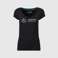 Mercedes-AMG Petronas F1 Team Womens Team Logo Black T-Shirt