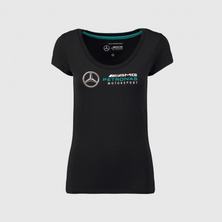 Mercedes-AMG Petronas F1 Team Womens Team Logo Black T-Shirt
