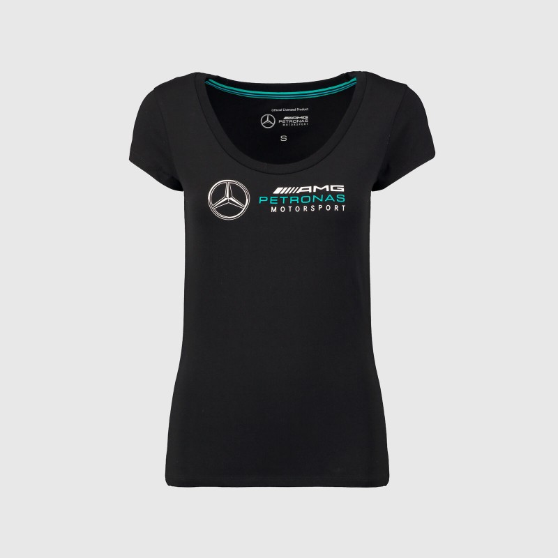 Mercedes-AMG Petronas F1 Team Womens Team Logo Black T-Shirt