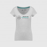 Mercedes-AMG Petronas F1 Team Womens Team Logo T-Shirt Grey