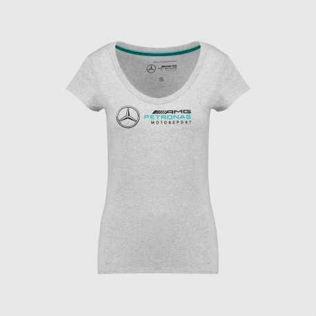Mercedes-AMG Petronas F1 Team Womens Team Logo T-Shirt Grey