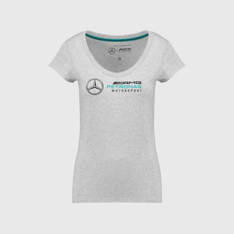 Mercedes-AMG Petronas F1 Team Womens Team Logo T-Shirt Grey